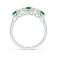 thumbnail image 2 of ANGARA Natural Half Eternity 5 Stone Emerald and Diamond Wedding Band in 14K White Gold for Women (Size-3.8mm) | May Birthstone, Birthday, Anniversary, Jewelry Gift for Women | Natural Emerald Ring, 2 of 9