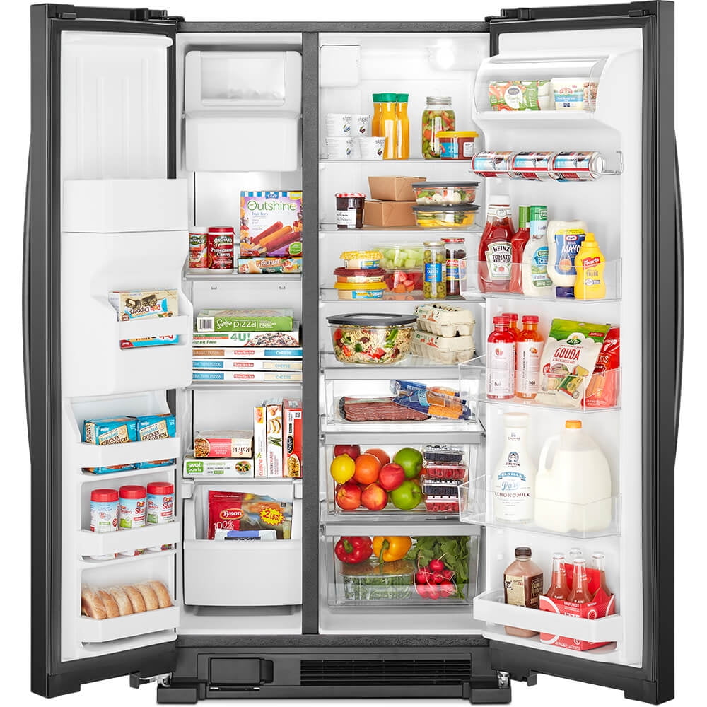 Whirlpool Wrs321sdh 33" Wide 21.4 Cu. Ft. Side By Side Refrigerator - Black