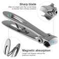 thumbnail image 2 of EIMELI Nail Clipper Stainless Steel Wide Jaw Opening Fingernail Trimmer Splash-proof Ergonomic Curve Sharp Toenail Cutter with File Nail Grooming Tool for Adults Seniors Thick Nails, 2 of 7