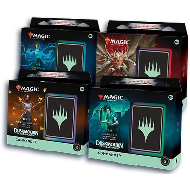 Magic: The Gathering Duskmourn: House of Horror Commander Deck Bundle - Includes All 4 Decks