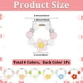 thumbnail image 2 of 6Pcs Silicone Cup Charms Flower & Round Mixed Color 155mm, 2 of 5