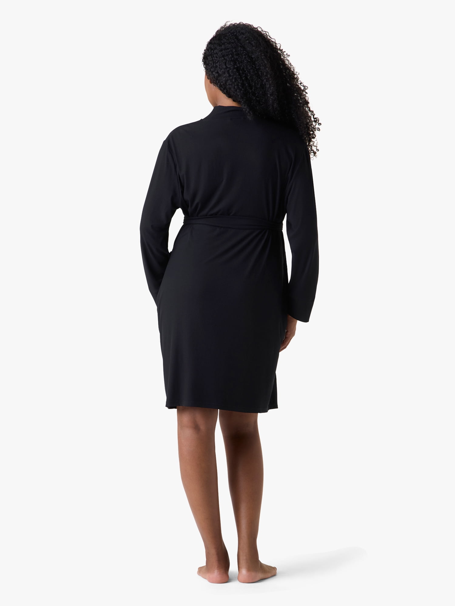 Ingrid & Isabel For Every Belly Women's Maternity Ribbed Robe, Sizes S-XXXL