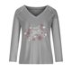 thumbnail image 4 of Puntoco moda mujer casual con cuello en V blusa de perforación caliente camiseta de manga larga tops de otoño Puntoco Puntoco-6656, 4 of 6