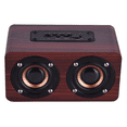 thumbnail image 5 of Wooden Combination Speaker Wireless Bluetooth 5.0 Speaker, Stereo Loudspeakers with 2 Horn, Portable Mini Multimedia Music Speakers with Superior Sound Quality(Red Wood), 5 of 6
