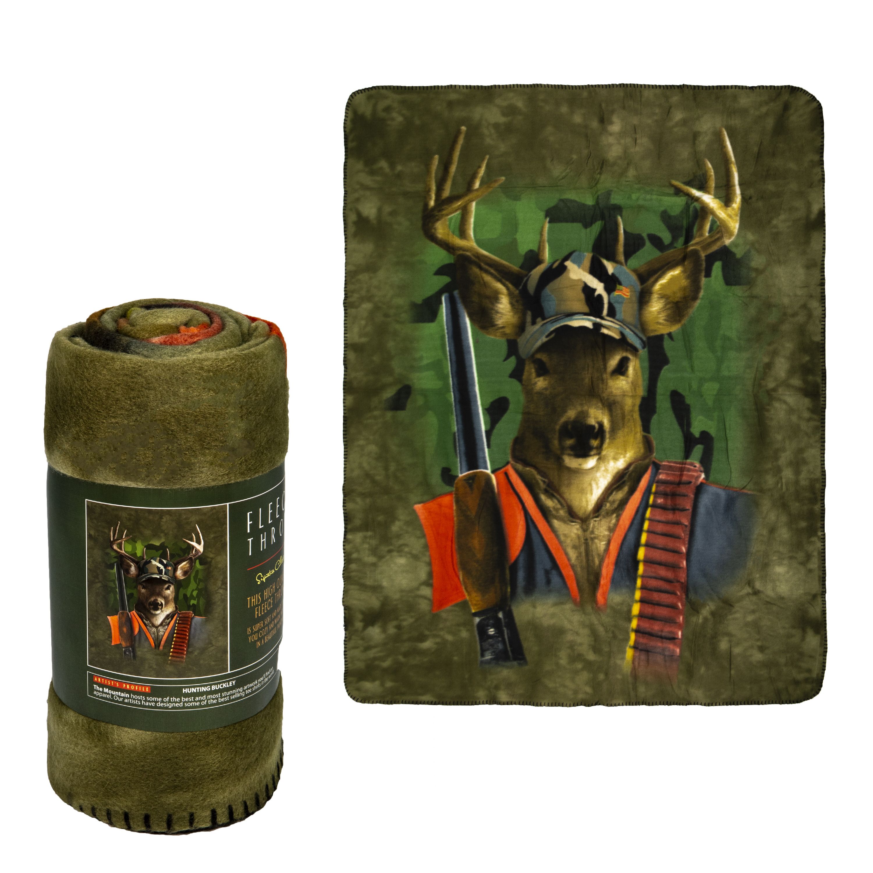 Hunting Buckley Throw Blanket Decorative Fleece Blanket