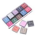 thumbnail image 3 of Coloured Ink Pad Kit 20 Colors Children Education Stamp Pad 4x4cm for Multiple Uses, 3 of 5