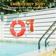 thumbnail image 5 of 20 Inch Life Preserver Ring with Water Floating Lifesaving Rope 98.4FT Set, Swim Foam Buoy Swimming Pool Safety Throwing Ring Rope Rescue Lifeguard Wall Decoration, 5 of 8