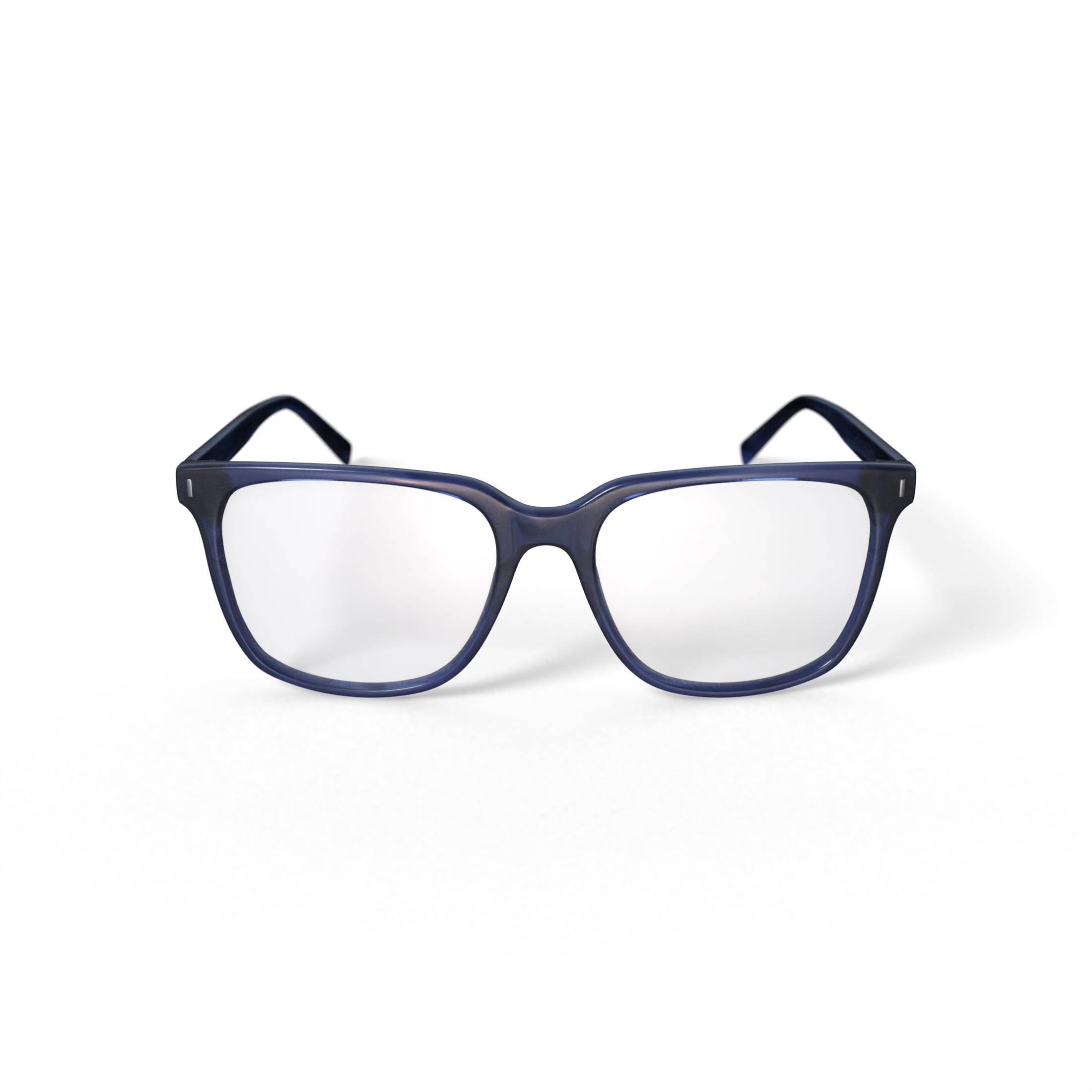 Walmart Men's Clark Rectangular Prescription Eyeglasses with Case, Navy Blue