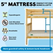 Twin Over Full Low Bunk With Staircase, Pecan