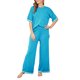 thumbnail image 2 of Lucakuins - Conjuntos informales de 2 piezas para mujer, manga larga, cuello redondo, pantalones de pierna ancha, conjuntos de ropa de calle Lucakuins  moda, 2 of 9