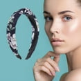 thumbnail image 2 of Unique Bargains 1 Pc Fashion Headbands for Women Phalaenopsis Navy Blue, 2 of 6