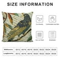 thumbnail image 5 of Orinice  Cushion Cover, Green Throw Pillows, Linen Macau Bird, Applique &amp; Jute Embroidery Throw Pillows for Couch, Nature &amp; Floral Pattern Contemporary Style - Macau Beauty, 5 of 5