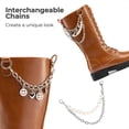 thumbnail image 2 of Botas DREAM PAIRS SDBO2216K-1 para niñas, color camel, hasta la rodilla con cierre, 2 of 5
