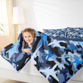 thumbnail image 4 of Homewish Plane Aircraft Bedding Comforter Set 2pcs for Kids Children Teens,Abstract Blue Camouflage Twin Comforter Sets Microfiber,Transportation Theme Breathable Bedding Set,Lightweight Room Decor, 4 of 8