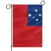 PTEROSAUR Samoa Garden Flag, Samoan National Flag, 12.5x18 inch Double Sided Burlap for House Yard Lawn Indoor Outdoor Decor