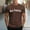 Brown, variant on Men's Shirts Pink Big and Tall Big & Tall Vintage Tee Soft Los Angeles California Short Sleeve Men's Tops