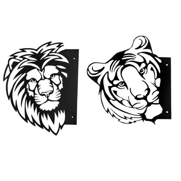 Farm Metal Art Outdoor Decor Garden Fence Decor Farm Animal Wall Art Metal Wall Sculptures for