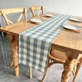 thumbnail image 3 of Checkered Table Runner 70x12 Inches, Cotton Linen Blend Rustic Farmhouse Style for Dining Table Kitchen Buffet, Reusable Holiday Party Decor for Thanksgiving Fall Celebration, 3 of 6