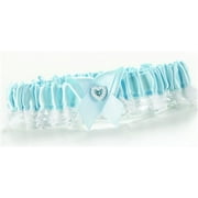 Hortense B. Hewitt 69339 Blue Double Heart Garter Narrow Lace