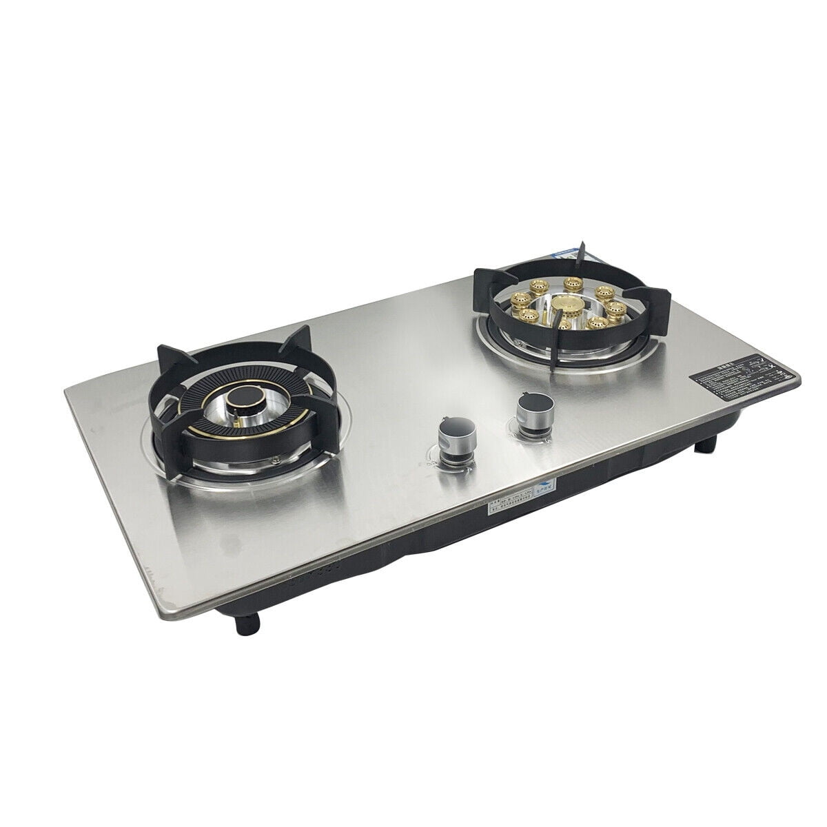 TABODD Gas Stove Gas Cooktop 2 Burners, 28 Inches Portable Stainless Steel Built-in Gas Hob Dual Fuel Easy to Clean for RVs, Apartments, Outdoor