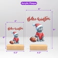 thumbnail image 5 of Hello Winter British Shorthair Football Snowman Welcome Snowy Morning Acrylic Plaque Sign Ashwood Base Cat Lover Kitten Owner Gifts Home Desk Decor - 01012, 5 of 5