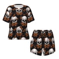 thumbnail image 5 of Wukai Butterfly Skull Women's Pajama Set,Short-Sleeve Top and Shorts with Elastic Waistband and Pockets for Loungewear, Yoga, and Casual Wear-Large, 5 of 8
