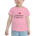 thumbnail image 2 of I Love My Grandma & Grandpa Cute Toddler Tshirts for Boys Girls (Pink, Youth M), 2 of 5