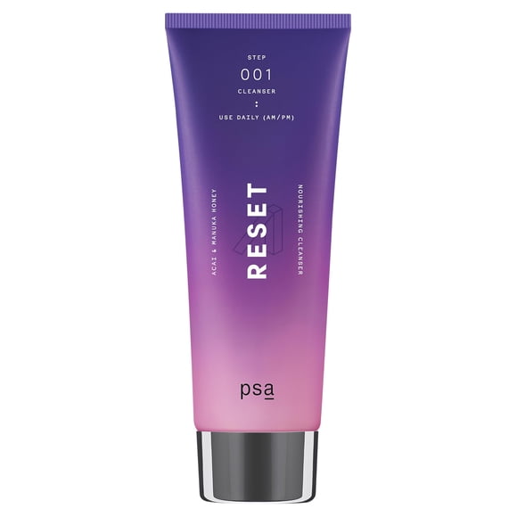 PSA PARA EL CUIDADO DE LA PIEL PROPÓSITO - RESET Limpiador nutritivo de miel de Acai + Manuka | Acai + extracto de granada Miel de Manuka UMF 17 Yogur Aceite de semilla de uva | Adecuado para todo tip