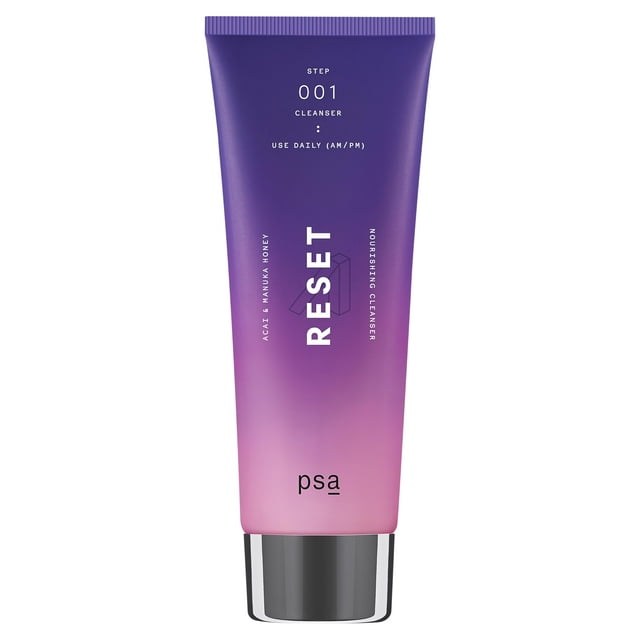 PSA PARA EL CUIDADO DE LA PIEL PROPÓSITO - RESET Limpiador nutritivo de miel de Acai + Manuka | Acai + extracto de granada Miel de Manuka UMF 17 Yogur Aceite de semilla de uva | Adecuado para todo tip