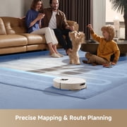 DREAME Robot Vacuum and Mop with 13000Pa Suction, Anti-Tangling Tech, Auto-Emptying Dock, Smart Obstacle Avoidance, White