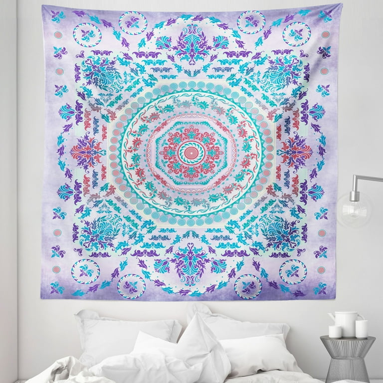 Turquoise mandala tapestry hot sale