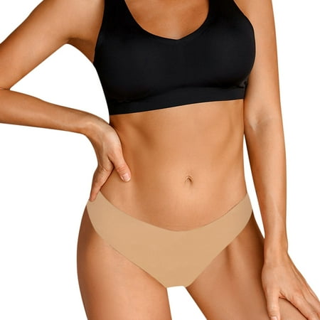 

Vedolay Womens Boxer Briefs Under Womenâs Seamless Bikini Panties Soft Stretch Invisibles Briefs No Show Hipster Underwear Bubble Underwear for Women(Beige XL)