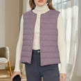 thumbnail image 6 of Womens Coats Lightweight Down Jacket Sleeveless V-neck Winter Puffy Jackets,Coats for Women Purple L, 6 of 6