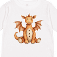 thumbnail image 4 of Inktastic Vintage Knitted Plush Dragon Boys or Girls Long Sleeve Toddler T-Shirt, 4 of 5