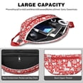 thumbnail image 4 of Fanny Pack Red Christmas Deer and Gift Pattern Waist Pack Bag,Running Cross Bag,Waterproof Large Fanny Packs for Women Men for Travel Running Hiking Cycling, 4 of 6