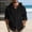 Tops-A611Black, variant on Gamivast Mens Button Down Shirts Long Sleeve Ribbed Texture Casual Shirts Hooded Neck Long Sleeve Shirts Solid Color Soft Beach Vacation Party Tops