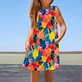 thumbnail image 6 of Fancifize Girls Printed Twirl Dress Round Neck Sleeveless Summer Dresses Casual Pocket Dress for Playground Picnic Sizes 3-14Y, 6 of 8