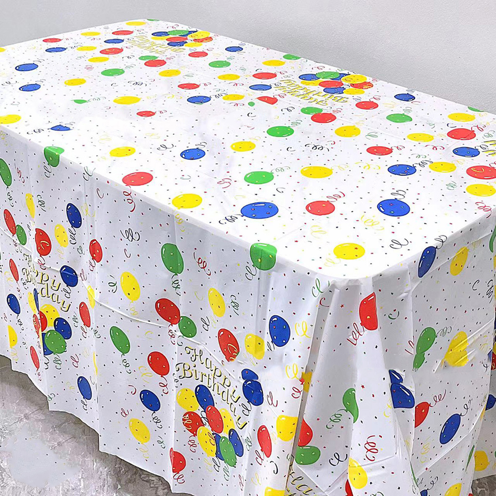 Ruanlalo Tablecloth,Tablecloth Colorful Balloon Print Rectangle Plastic