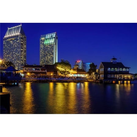 36 x 24 in. Seaport Village San Diego Fine Print Wall Art