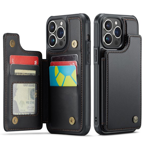 Cover For iPhone 16 Pro Max/16 Pro/16 Plus/16, Leather Wallet Cover Magnetic Flip Case