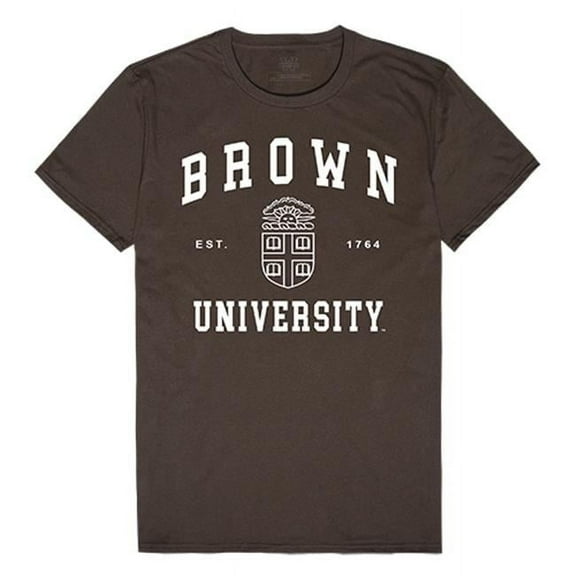 W Republic Apparel 526-106-BRN-03 Brown University Seal Tee Shirt for Men - Brown, Large
