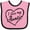 Pink and Black, variant on Inktastic I Love My Auntie in Black Chalk Heart Boys or Girls Baby Bib