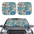 thumbnail image 2 of Cauagu Vintage Floral Butterflies Cauagu {designName} Print Foldable Car Windshield Sun Shade | Front Windshield Shade for Sun | Fits Small Sedans, Mini SUVs, Hatchbacks-Medium, 2 of 6