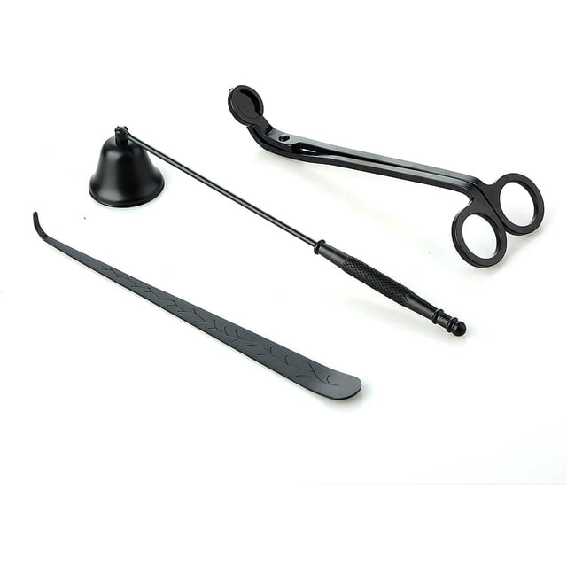 Candle Accessory Set, Candle Wick Trimmer, Candle Wick Dipper, Candle Snuffer,Black