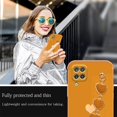 thumbnail image 2 of Compatible with Samsung Galaxy A12 Case Silicone with Heart Wrist Strap Chain Pink,Plating Phone Samsung M12 Case Shockproof Thin and Soft Cover (Orange), 2 of 13