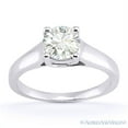 thumbnail image 2 of Round Cut Forever ONE Moissanite Trellis Solitaire Engagement Ring in 14k White Gold, 2 of 5