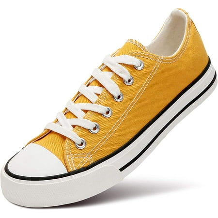 

Women’s Canvas Low Top Sneaker Lace-up Classic Casual Shoes Black and White