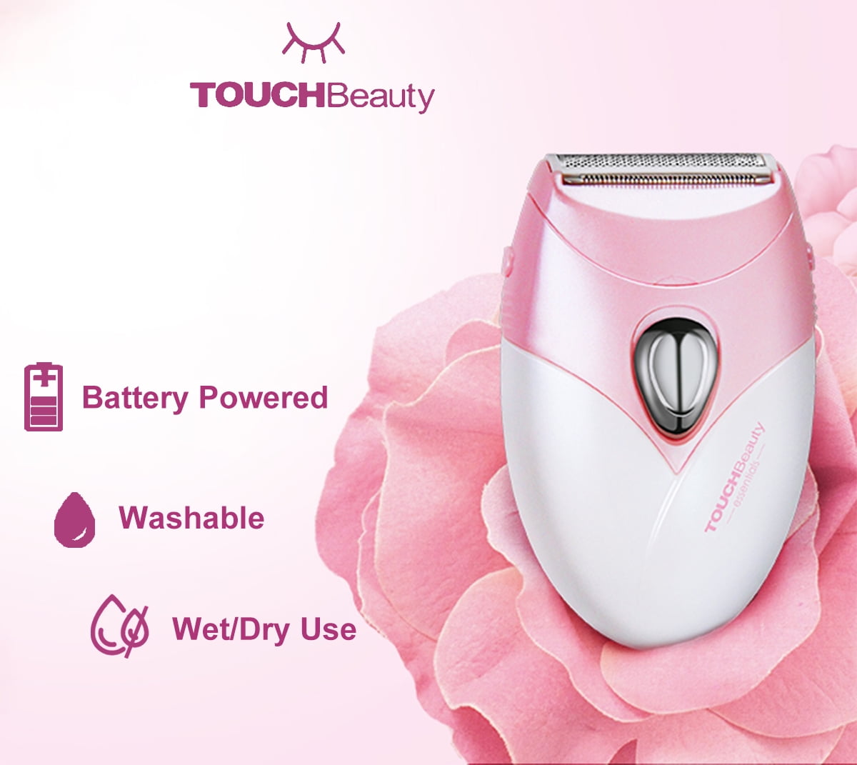 TOUCHBeauty Electric Shaver for Women Ladies Painless Hair Remover Wet & Dry Hair Razor with Hypoallergenic Foil, Portable Size, Gift Choice [SALES]