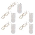 thumbnail image 1 of Guirnalda de luces LED de 10 LED a pilas, 1 m, minilámpara de alambre de cobre plateado para Navidad, bodas y fiestas (luz blanca cálida, pilas de botón incluidas)., 1 of 8