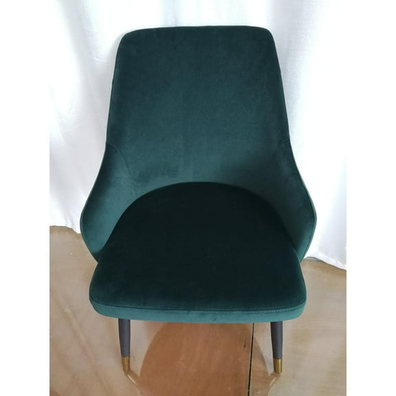Creative Images International Velvet Dining Chairs in Green (Set of 2)